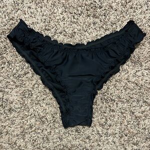 SHEIN Black Ruffled Bikini Bottom